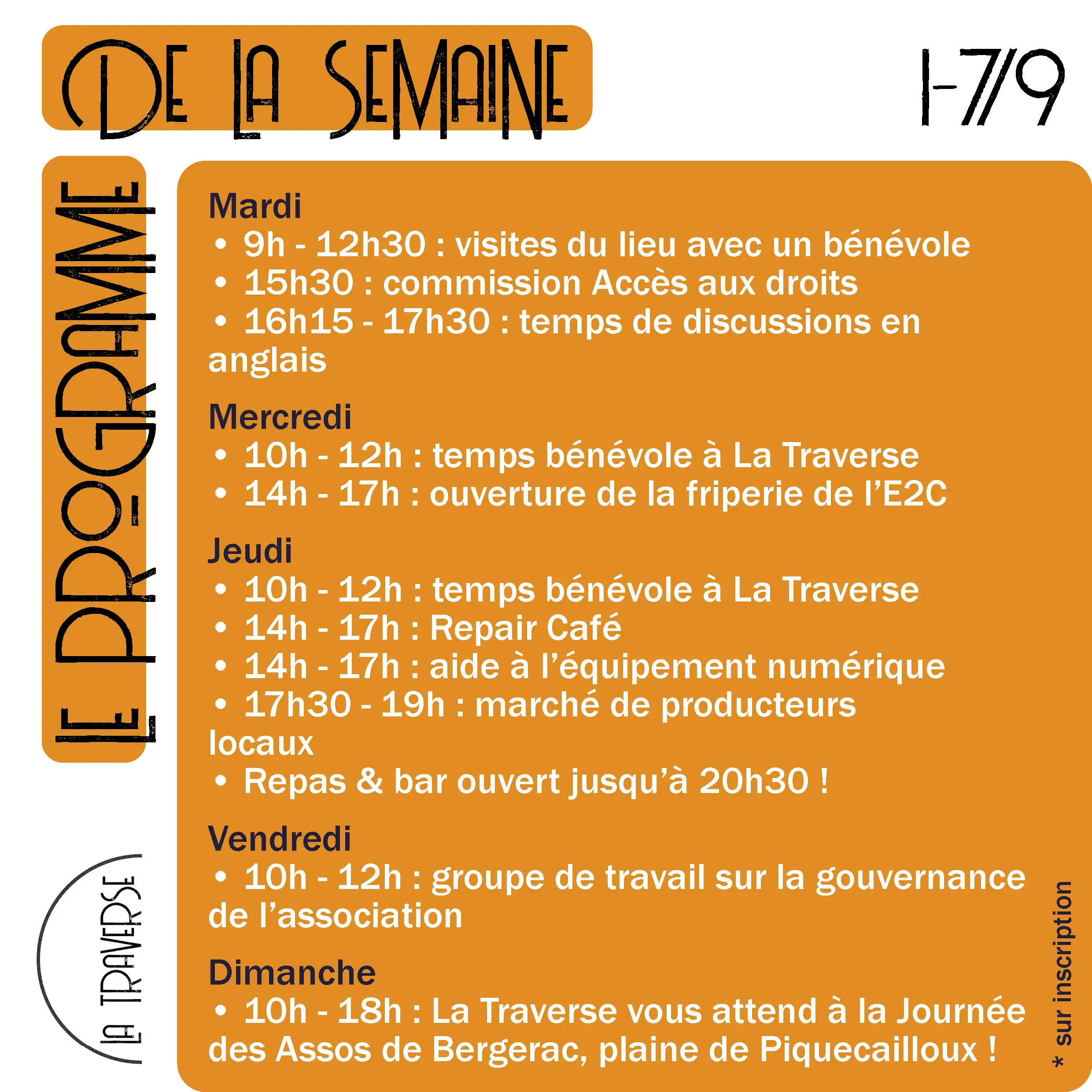 Programme semaine 3